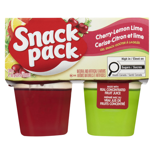 Buy Snack Pack Juicy Gels Cherry Lemon Lime 4 x 99 g | FreshCo