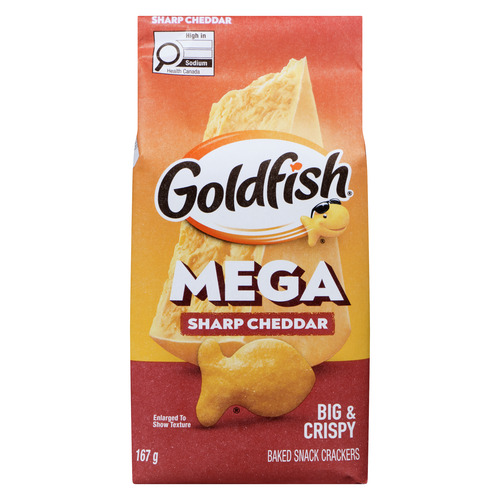 Pepperidge Farm Goldfish Crackers Mega Bites Sharp Cheddar