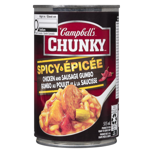 Campbell's Chunky Chicken & Sausage Gumbo Soup, Spicy