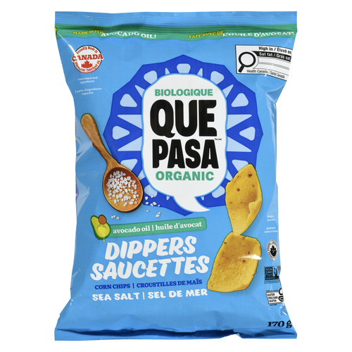 Que Pasa Corn Chips Organic Dippers Sea Salt