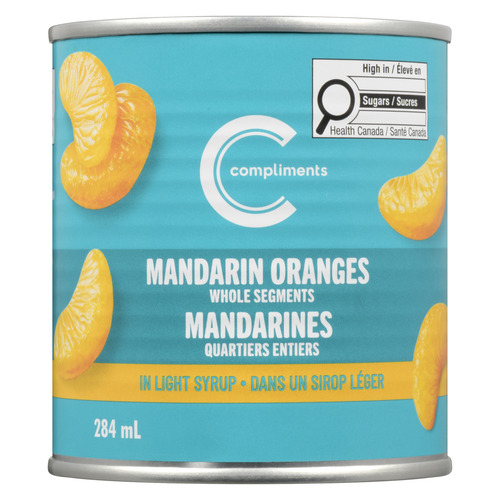 Compliments Canned Mandarin Oranges Whole Segments In Light Syrup