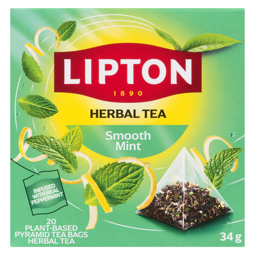 Buy Lipton Plant-Based Herbal Tea Smooth Mint 20 Tea Bags 34 g | IGA