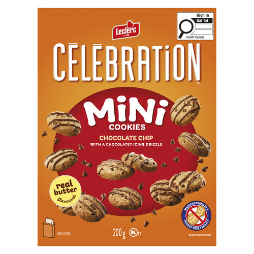 Leclerc Mini Cookies Chocolate Chip With A Chocolatey Icing Drizzle