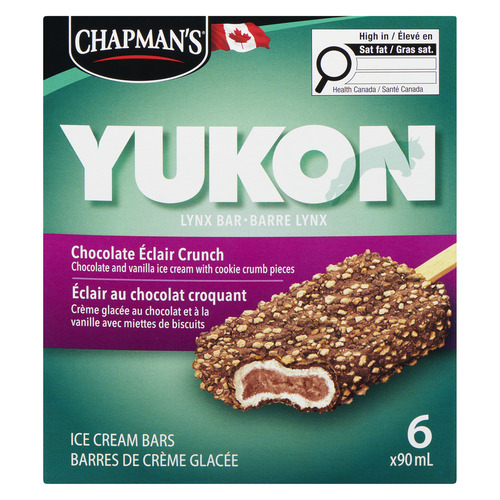Chapman's Yukon Ice Cream Bar Chocolate Eclair Crunch