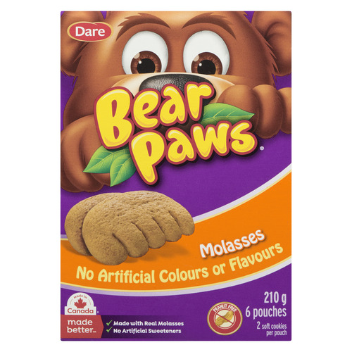 Dare Bear Paws Soft Cookies Molasses
