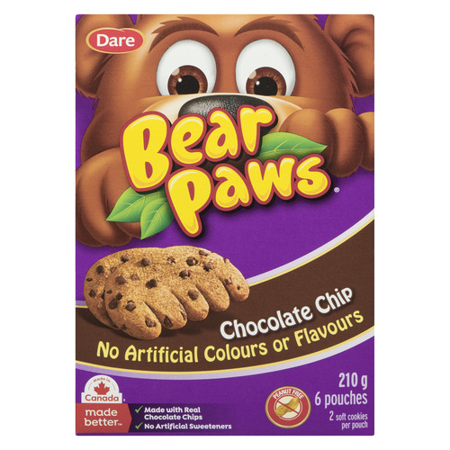 Dare Bear Paws Soft Cookies Chocolate Chip
