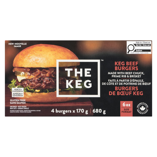 The Keg Gluten-Free Frozen Beef Burgers