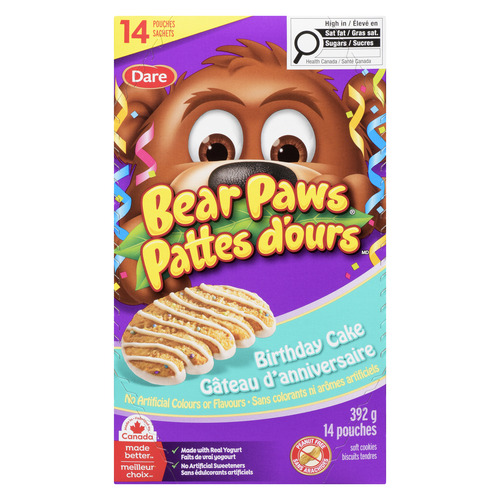 Dare Bear Paws Soft Cookies Birthday Cake