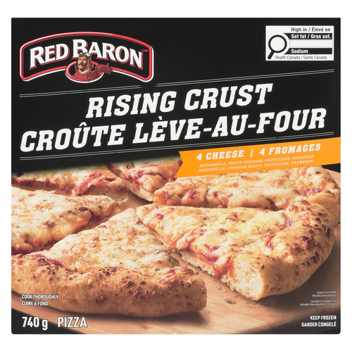 Red Baron Frozen Pizza Rising Crust 4 Cheese