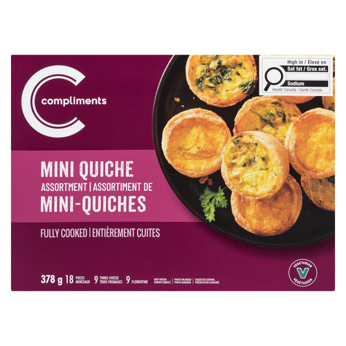 Compliments Frozen Mini Quiche Assortment