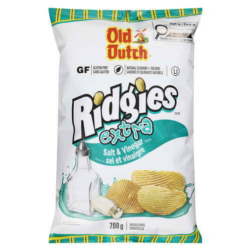 Buy Old Dutch Ridgies Potato Chips Extra Salt & Vinegar 200 g
