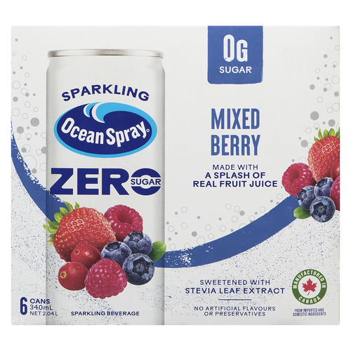 Ocean Spray Zero Sugar Mixed Bry Sparkling Beverage