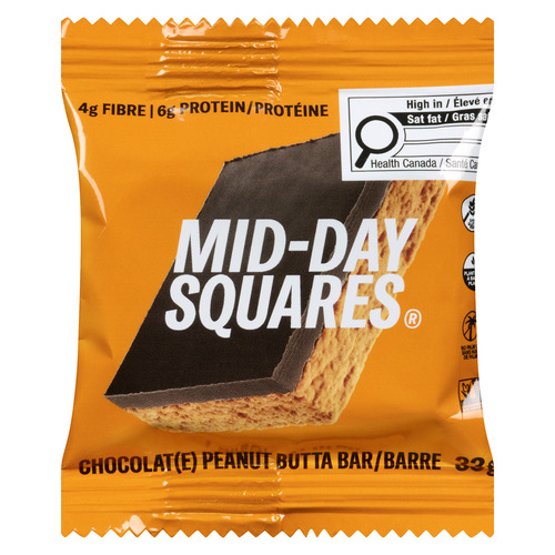 Mid-Day Squares Peanut Butta Plant-Based Functional Chocolate Bar