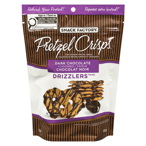 Buy Snack Factory Pretzel Crisps Dark Chocolate Drizzlers 155 g