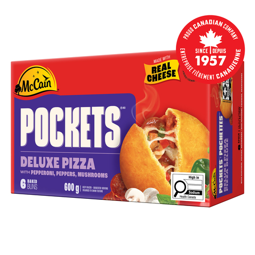 McCain Frozen Pizza Pockets Deluxe 6 x 100 g