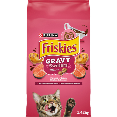 Friskies Gravy Swirlers Dry Cat Food Assorted Flavours
