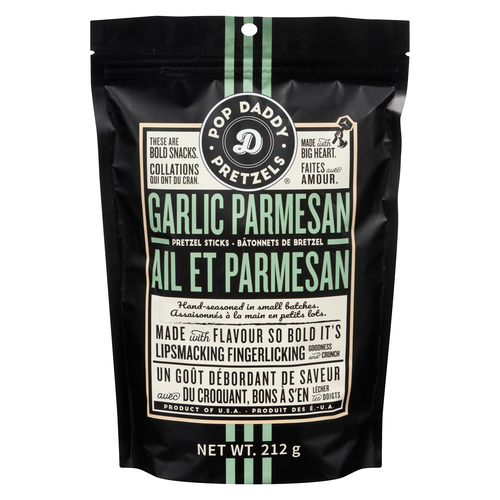 Pop Daddy Pretzel Sticks Garlic Parmesan