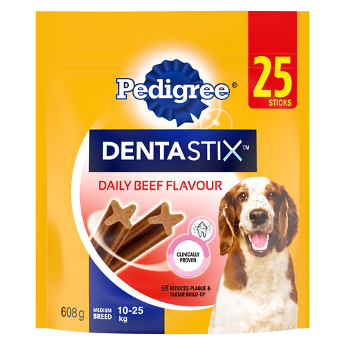 Pedigree Dentastix Oral Care Beef Flavour Adult Dog Treats For Medium Breeds