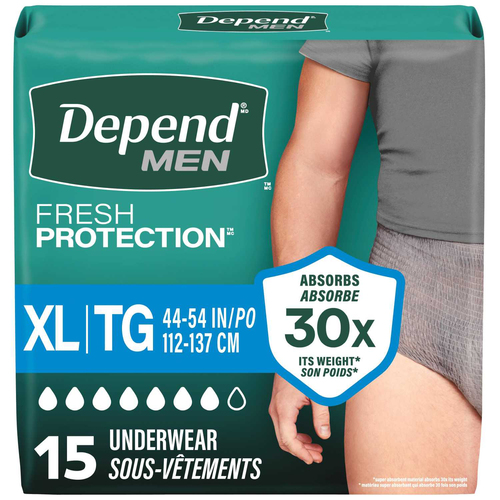 Depends Fresh Protection Adult Incontinence Underwear for Men