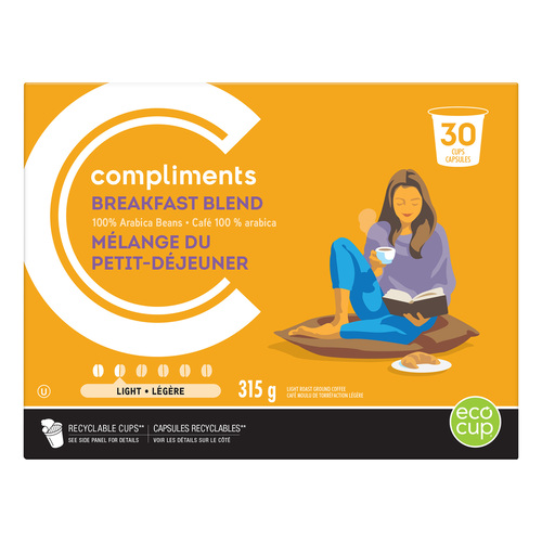 Compliments Breakfast Blend Coffee Pods