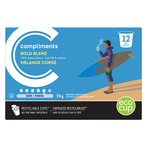 Compliments Breakfast Blend Light Roast Coffee Pods