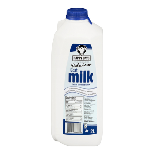 Buy Happy Days Whole Natural Goats Milk 2 L (bottle) | Safeway Canada