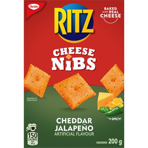 Ritz Cheese Nibs Crackers Cheddar Jalapeno