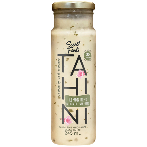Secret Foods Tahini Sauce Creamy Lemon Herb