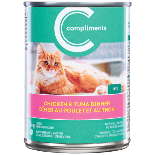 Compliments Wet Cat Food Pate Ocean Whitefish & Tuna Dinner