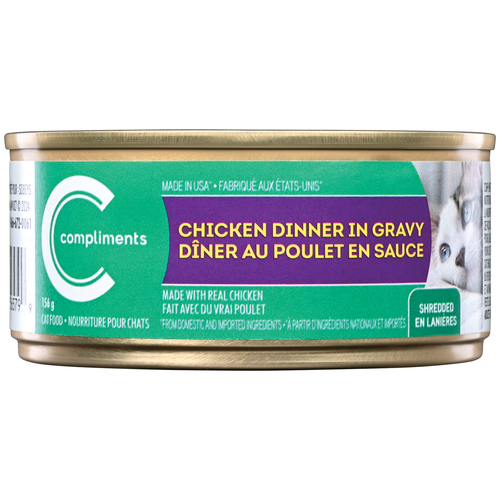 Compliments Wet Cat Food Shredded Chicken In Gravy