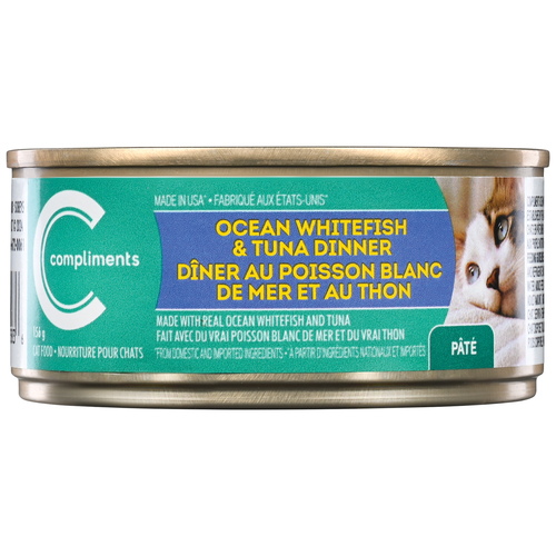 Compliments Cat Food Wet Ocean Whitefish & Tuna Dinner Pate