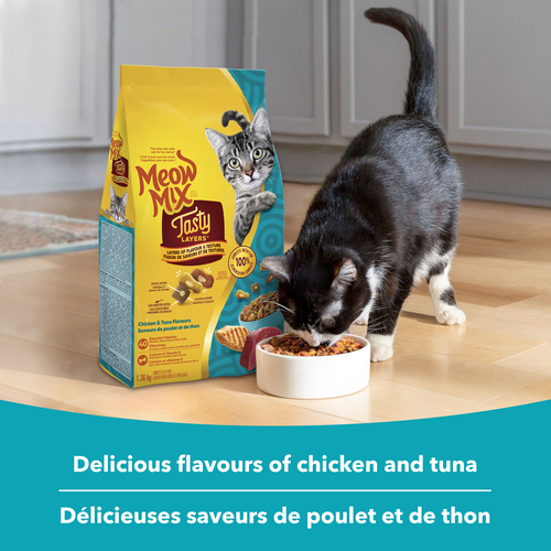Buy Meow Mix Tasty Layers Dry Cat Food Chicken & Tuna 1.36 kg