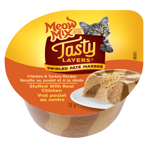 Meow Mix Tasty Layers Wet Cat Food Chicken & Turkey