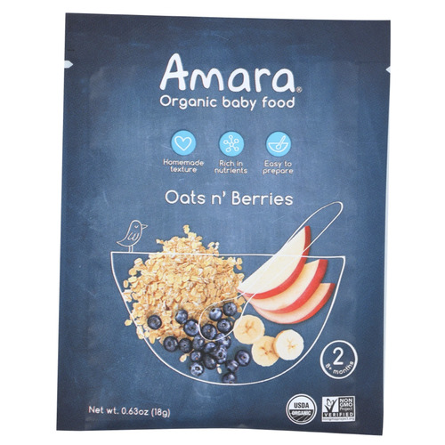 Amara Oats n'Berries Organic Baby Food