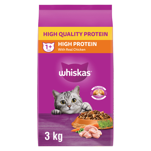 Whiskas Adult Dry Cat Food High Protein Chicken