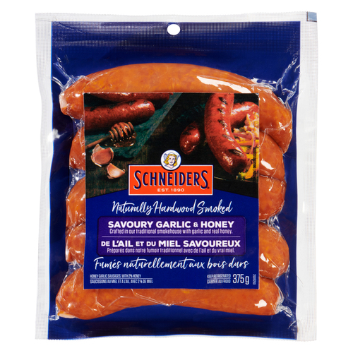 Schneiders Smoked Sausage Savoury Garlic And Honey