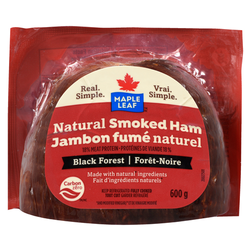 Maple Leaf Deli Natural Smoked Ham Black Forest 600 g