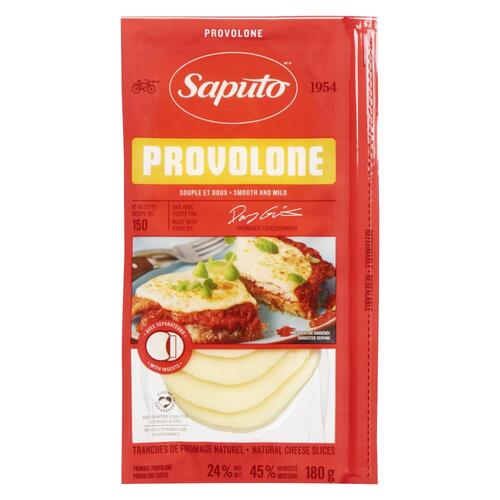 Saputo Sliced Natural Cheese Provolone 180 g