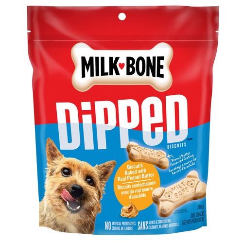 Milk-Bone Dog Treats Dipped Peanut Butter