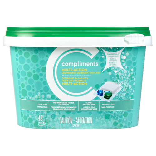 Compliments Dishwasher Detergent Pouch Multi Action