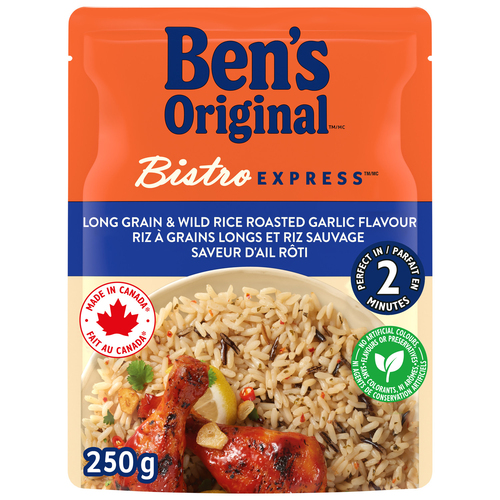 Ben's Original Bistro Express Rice Garlic Long Grain & Wild 250 g