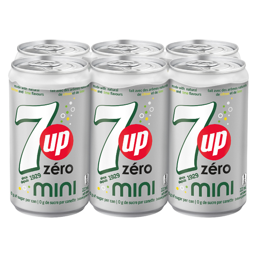 7UP Soft Drink Zero 6 x 222 ml