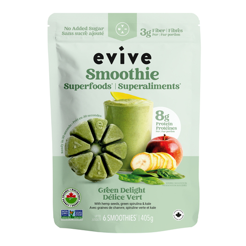 Evive Frozen Smoothie Cubes No Added Sugar Green Delight
