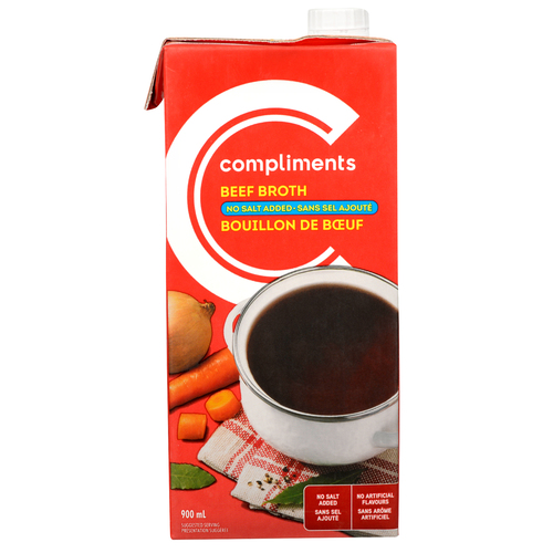 Compliments No Salt Added Beef Broth