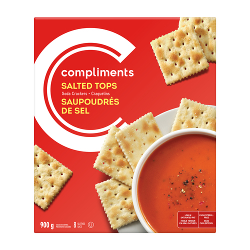 Compliments Soda Crackers Salted Top