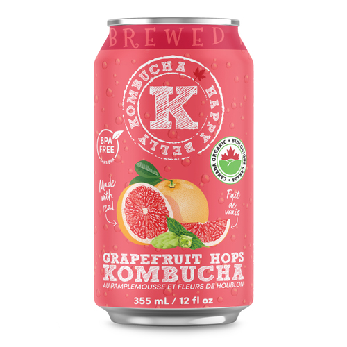 Happy Belly Kombucha Grapefruit Hop