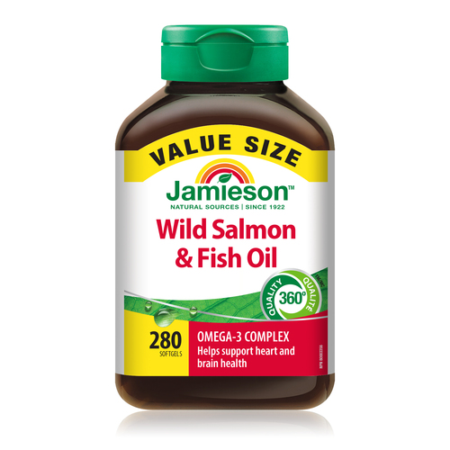 Jamieson Vitamin Wild Salmon & Fish Oil Softgels