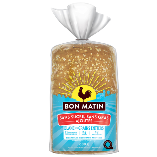 Buy Bon Matin White Bread Whole Grain 600 g | IGA