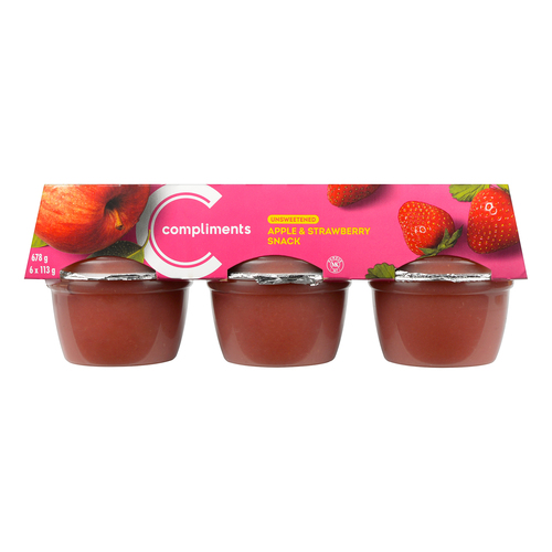Compliments Snack Cups Unsweetened Apple Peach & Mango