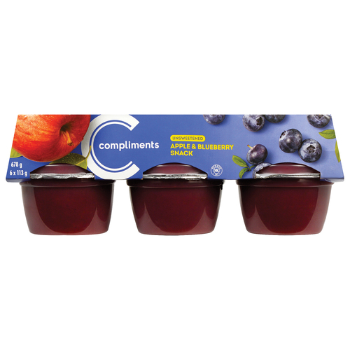 Compliments Snack Cups Apple Blueberry